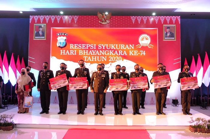 Polres Kampar Raih Juara 3 Lomba Penampilan Mako Ideal Hari Bhayangkara ke-74 dari Polda Riau