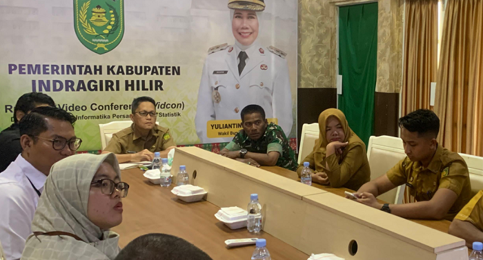 Asisten I Setda Inhil Ikuti Rapat Koordinasi Pengendalian Inflasi Daerah Secara Virtual
