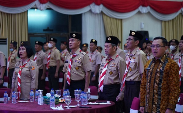 241 Pramuka Kwarda Riau Diberangkatkan Ikuti Jambore Nasional XI di Cibubur