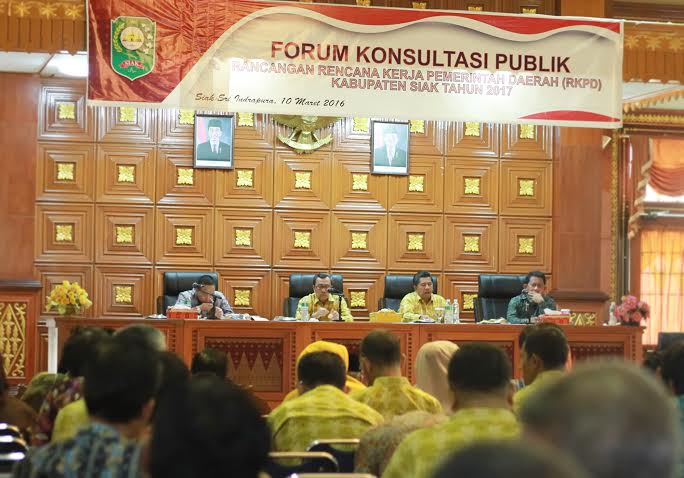 Gelar Forum Konsultasi Publik, Bupati Siak Sampaikan RKPD 2017