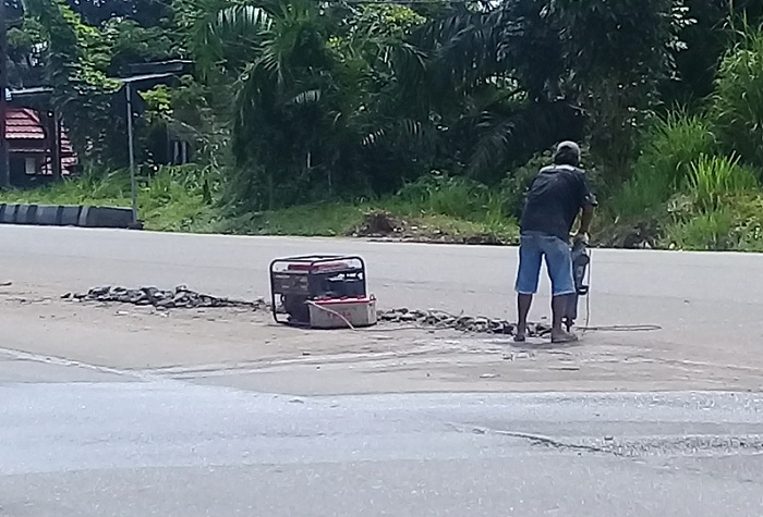 Peningkatan Jalan Dalam Ibukota Rohul Mulai Dikerjakan