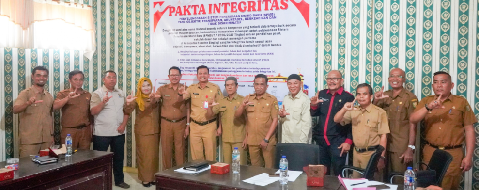 Rapat Koordinasi SPMB 2026/2027, Disdikpora Kuansing Tekankan Transparansi dan Keadilan