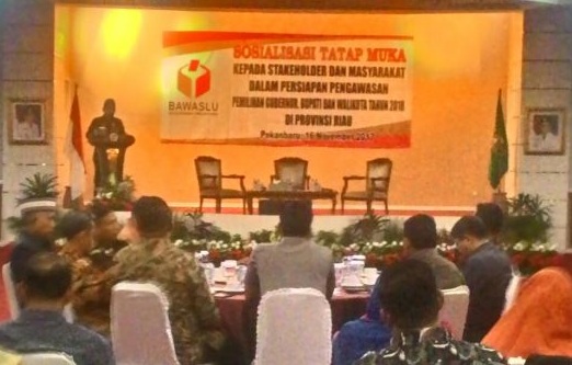Bawaslu RI Gelar Sosialisasi Pilgubri di Pekanbaru