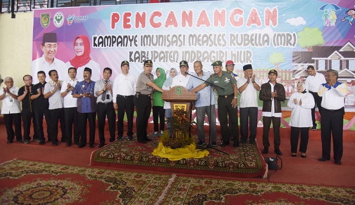 Digelar Pemkab Inhil, Bupati Hadiri Pencanangan Measles Rubella 