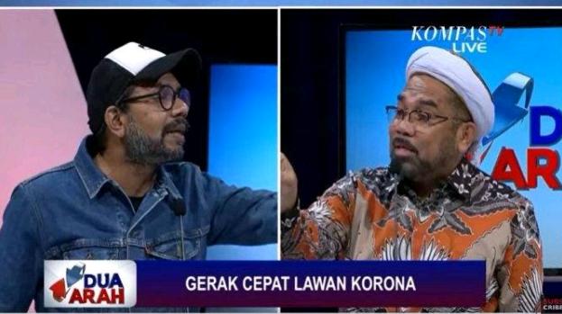 Debat Panas Soal Corona, Haris Azhar Langsung Lockdown Ngabalin, Ini Videonya