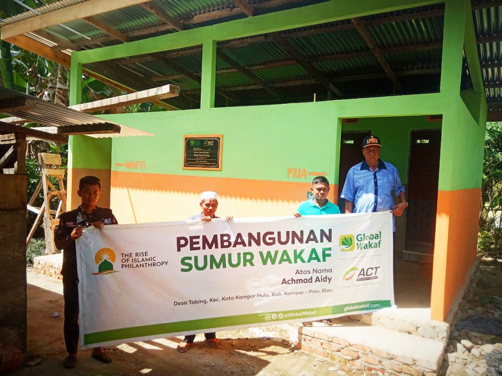 ACT Riau Bangun Sumur Wakaf di Desa Tebing Kampar