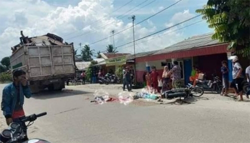 Jatuh Saat Hindari Polisi Tidur, Pasangan Suami Istri Tewas Dilindas Truk di Pinang Sebatang 