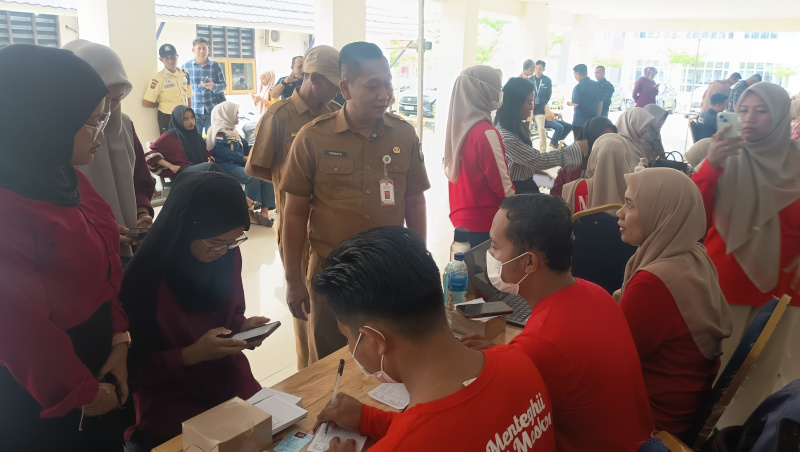 Tingkatkan Capaian Target, Dinkes Bengkalis Tinjau Pelaksanaan Jemput Bola CKG di Polbeng