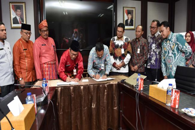 Bank Riau Kepri Teken MoU Setoran Wakaf bersama Badan Wakaf Indonesia