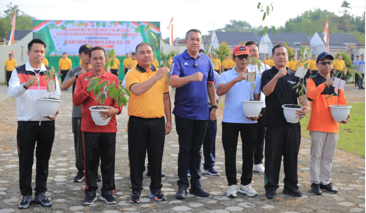 Wakil Bupati Kepulauan Meranti Ikut Olahraga Bersama Forkopimda di Mako Polres Kepulauan Meranti