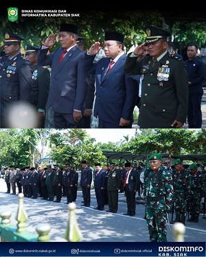 Wakil Bupati dan Forkopimda Siak Melakukan Upacara Ziarah Nasional Sempena Hari Pahlawan Ke - 78 Di Makam Sultan Syarif Kasim II
