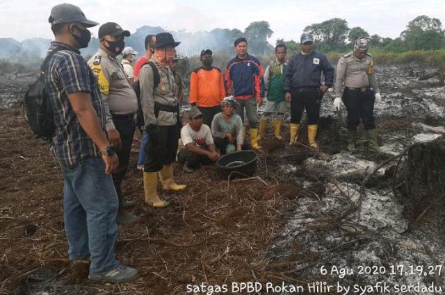 Polsek Bangko Amankan Pelaku Karhutla di Kepenghuluan Bagan Jawa