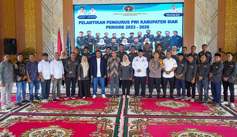 Bupati Siak Ajak Pengurus PWI Siak Sinergi Bangun Daerah