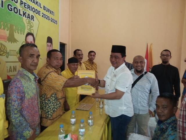 Datang ke DPD Partai Golkar Rohul Ikut Pilkada 2020, Dr Gustian Riau: Saya Mau Jadi Bupati