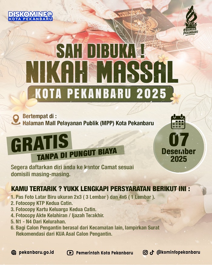 Ratusan Pasutri Mendaftar Program Isbat Nikah Pemko Pekanbaru