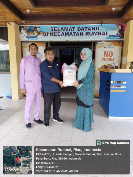 Camat Rumbai Ucapkan Terima Kasih Atas Bantuan Beras Pemko Pekanbaru Bagi Korban Banjir